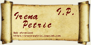 Irena Petrić vizit kartica